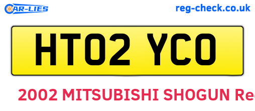 HT02YCO are the vehicle registration plates.