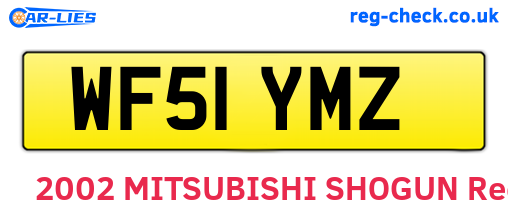 WF51YMZ are the vehicle registration plates.