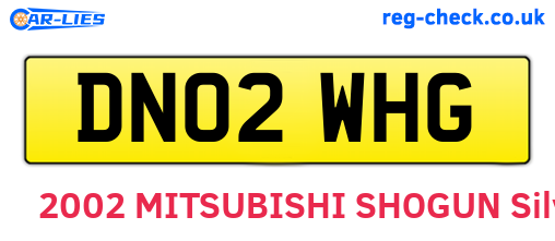 DN02WHG are the vehicle registration plates.