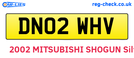 DN02WHV are the vehicle registration plates.