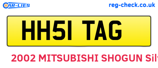 HH51TAG are the vehicle registration plates.