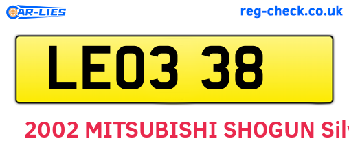 LEO338 are the vehicle registration plates.