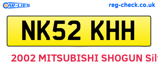 NK52KHH are the vehicle registration plates.