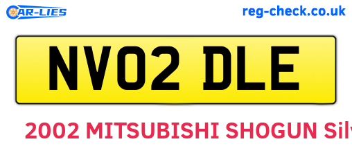 NV02DLE are the vehicle registration plates.