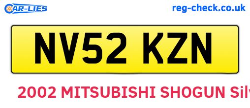 NV52KZN are the vehicle registration plates.
