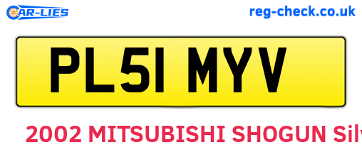 PL51MYV are the vehicle registration plates.