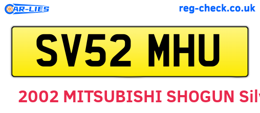 SV52MHU are the vehicle registration plates.