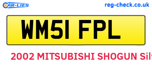 WM51FPL are the vehicle registration plates.