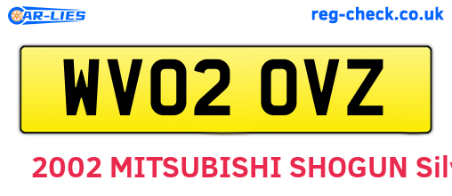 WV02OVZ are the vehicle registration plates.