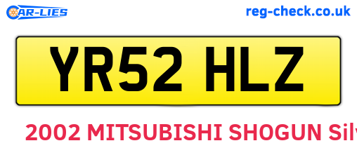 YR52HLZ are the vehicle registration plates.