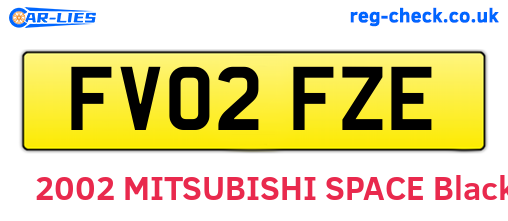 FV02FZE are the vehicle registration plates.
