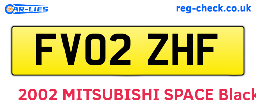 FV02ZHF are the vehicle registration plates.