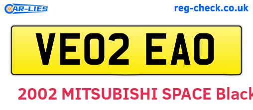 VE02EAO are the vehicle registration plates.
