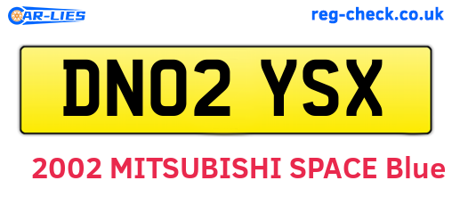 DN02YSX are the vehicle registration plates.