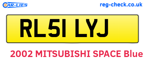 RL51LYJ are the vehicle registration plates.
