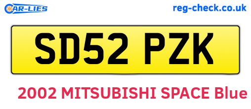 SD52PZK are the vehicle registration plates.