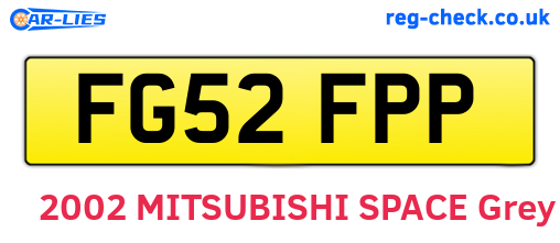 FG52FPP are the vehicle registration plates.