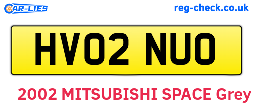 HV02NUO are the vehicle registration plates.