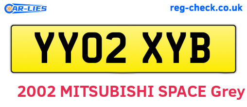 YY02XYB are the vehicle registration plates.