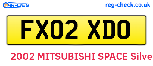 FX02XDO are the vehicle registration plates.