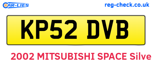 KP52DVB are the vehicle registration plates.