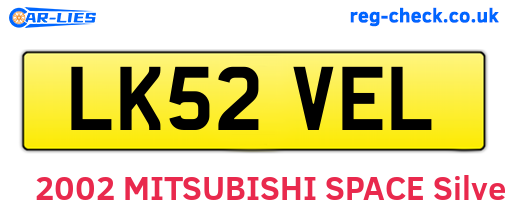 LK52VEL are the vehicle registration plates.