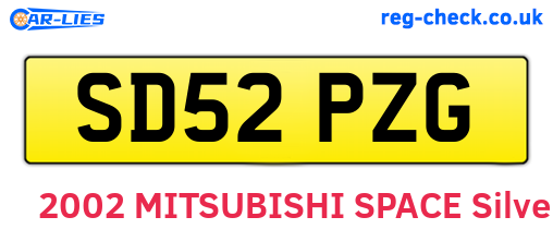 SD52PZG are the vehicle registration plates.