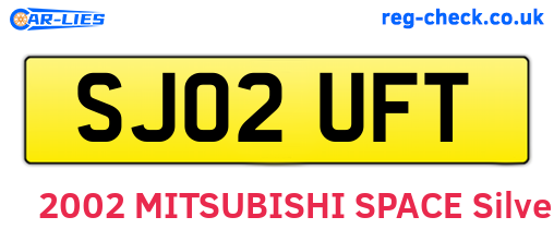 SJ02UFT are the vehicle registration plates.