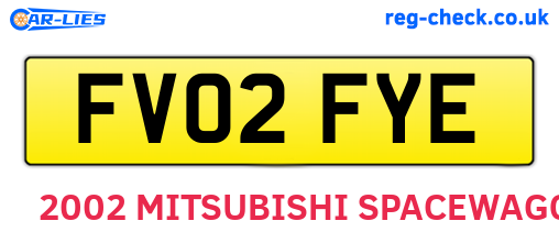 FV02FYE are the vehicle registration plates.