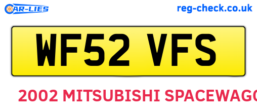 WF52VFS are the vehicle registration plates.