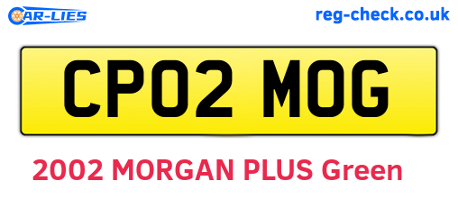 CP02MOG are the vehicle registration plates.