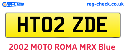 HT02ZDE are the vehicle registration plates.