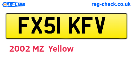 FX51KFV are the vehicle registration plates.
