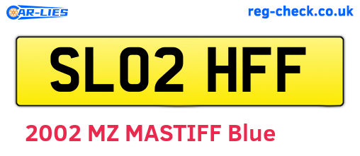 SL02HFF are the vehicle registration plates.