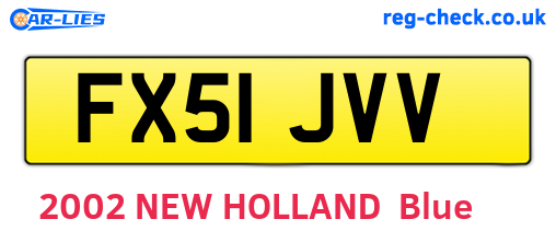 FX51JVV are the vehicle registration plates.