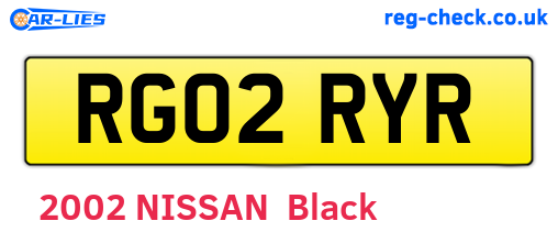 RG02RYR are the vehicle registration plates.