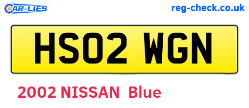 HS02WGN are the vehicle registration plates.