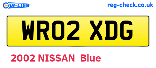 WR02XDG are the vehicle registration plates.