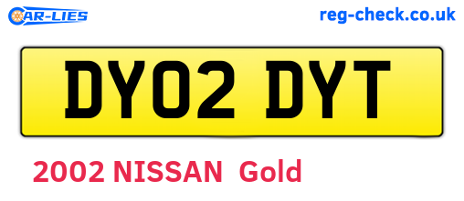 DY02DYT are the vehicle registration plates.