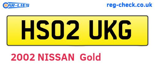 HS02UKG are the vehicle registration plates.