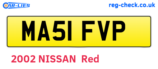 MA51FVP are the vehicle registration plates.