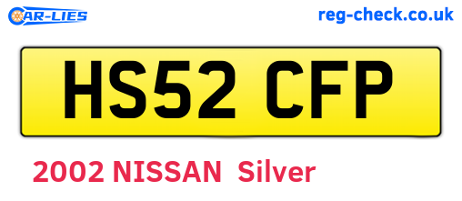 HS52CFP are the vehicle registration plates.
