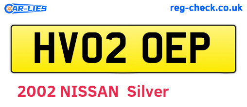 HV02OEP are the vehicle registration plates.
