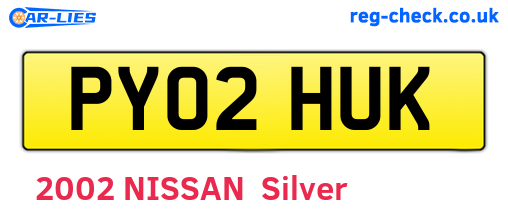 PY02HUK are the vehicle registration plates.