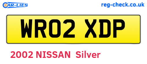 WR02XDP are the vehicle registration plates.