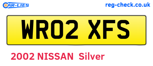 WR02XFS are the vehicle registration plates.