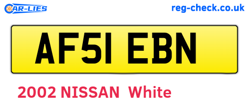 AF51EBN are the vehicle registration plates.