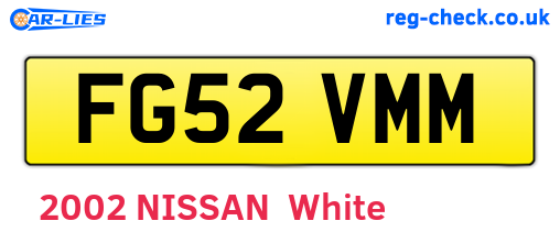 FG52VMM are the vehicle registration plates.