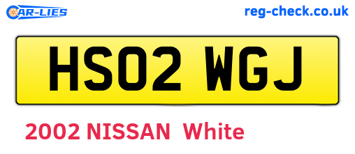 HS02WGJ are the vehicle registration plates.