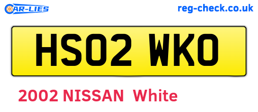 HS02WKO are the vehicle registration plates.